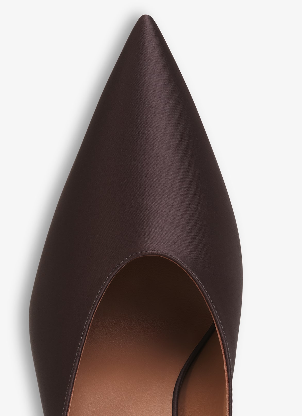 CUBE WEDGE MULES IN SATIN ALAÏA DARK BROWN CUBE WEDGE MULES IN SATIN